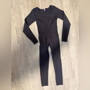Women's Black Long Sleeve Bodysuit